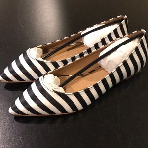Black & White Striped Flats